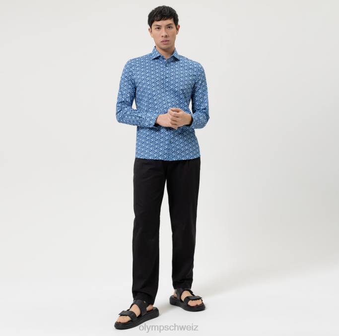 OLYMP NEIN. six 24/seven super slim, businesshemd, kent, marine LBD8138 Kleidung