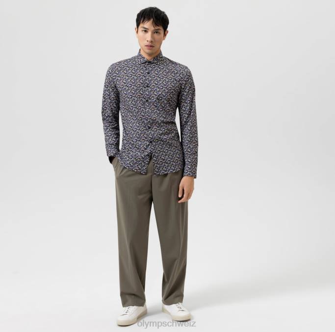 OLYMP NEIN. six 24/seven super slim, businesshemd, kent, marine LBD8170 Kleidung