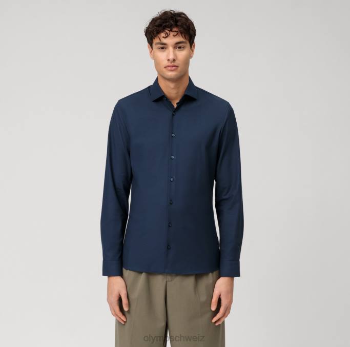 OLYMP NEIN. six 24/seven super slim, businesshemd, kent, marine LBD821 Kleidung