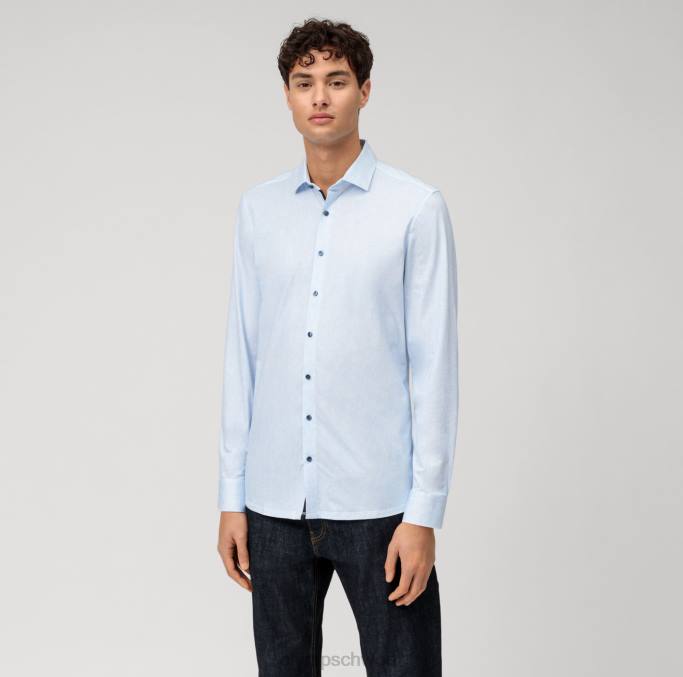 OLYMP NEIN. six 24/seven super slim, businesshemd, modern kent, blau LBD8128 Kleidung