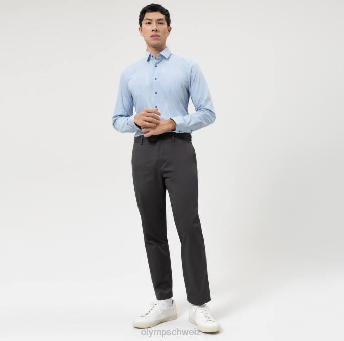 OLYMP NEIN. six 24/seven super slim, businesshemd, modern kent, blau LBD824 Kleidung