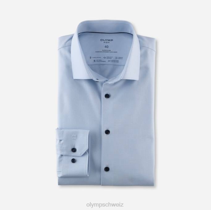 OLYMP NEIN. six 24/seven super slim, businesshemd, modern kent, blau LBD847 Kleidung