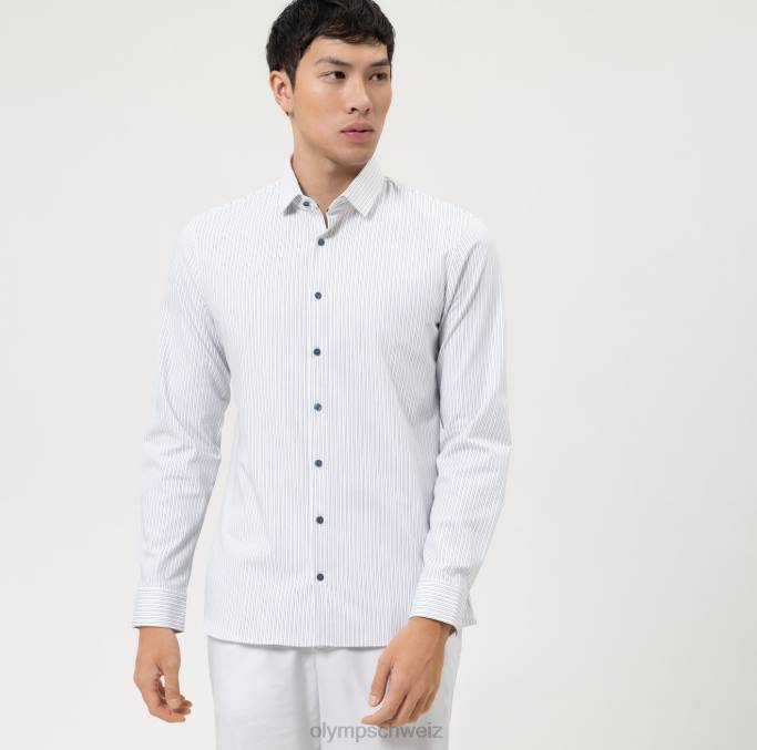 OLYMP NEIN. six 24/seven super slim, businesshemd, modern kent, marine LBD8151 Kleidung