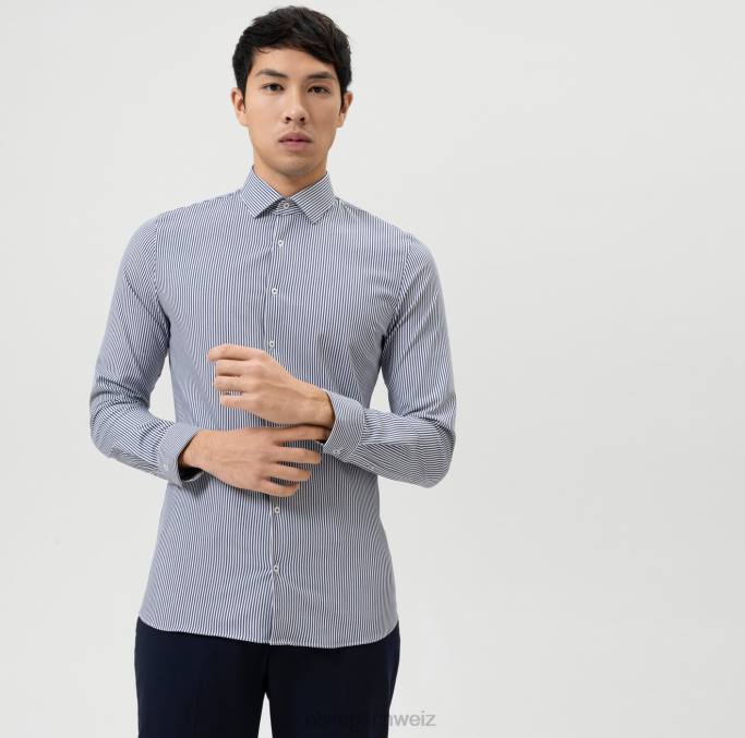 OLYMP NEIN. six 24/seven super slim, businesshemd, modern kent, marine LBD8274 Kleidung