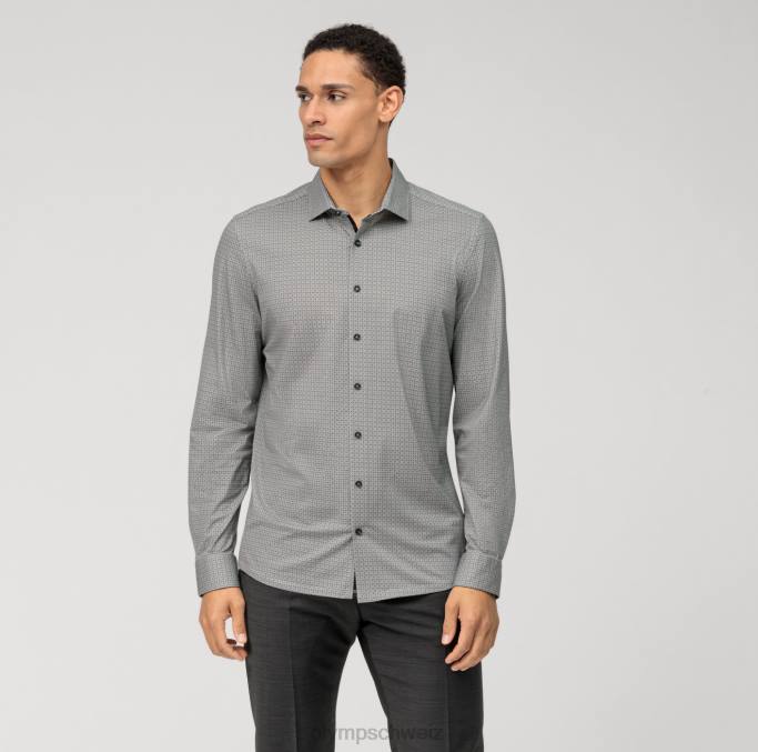 OLYMP NEIN. six 24/seven super slim, businesshemd, modern kent, oliv LBD8129 Kleidung