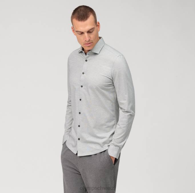 OLYMP NEIN. six 24/seven super slim, businesshemd, modern kent, oliv LBD871 Kleidung