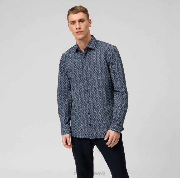 OLYMP NEIN. six 24/seven super slim, businesshemd, modern kent, taupe LBD835 Kleidung