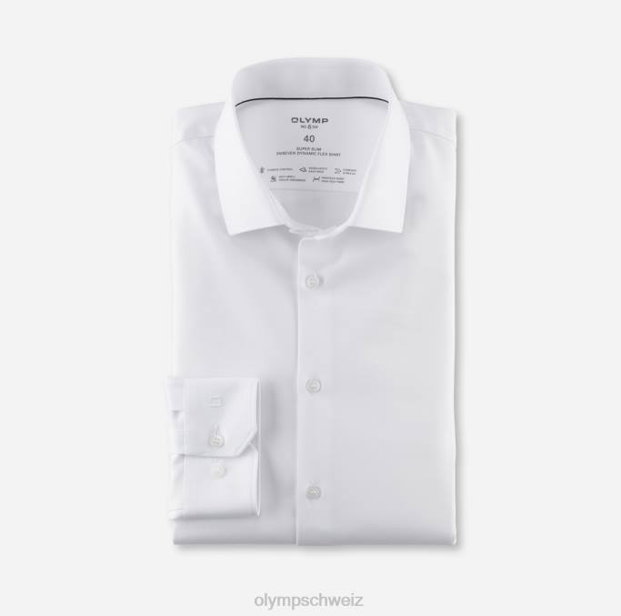 OLYMP NEIN. six 24/seven super slim, businesshemd, modern kent, weiß LBD8126 Kleidung