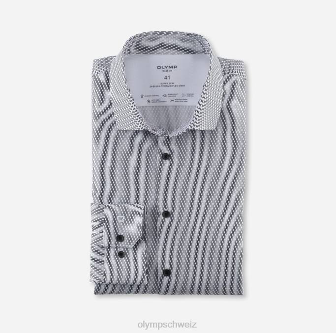 OLYMP NEIN. six 24/seven super slim, businesshemd, modern kent, weiß LBD8254 Kleidung
