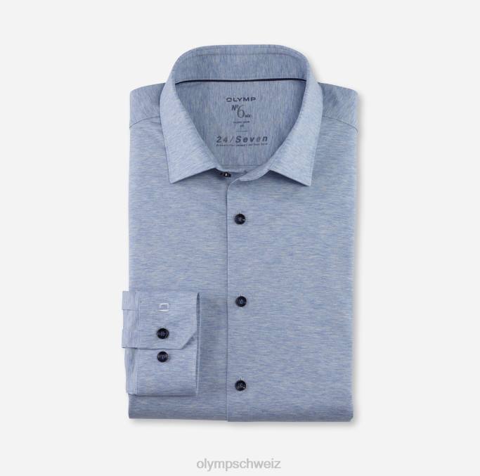 OLYMP NEIN. six 24/seven super slim, businesshemd, urban kent, blau LBD853 Kleidung