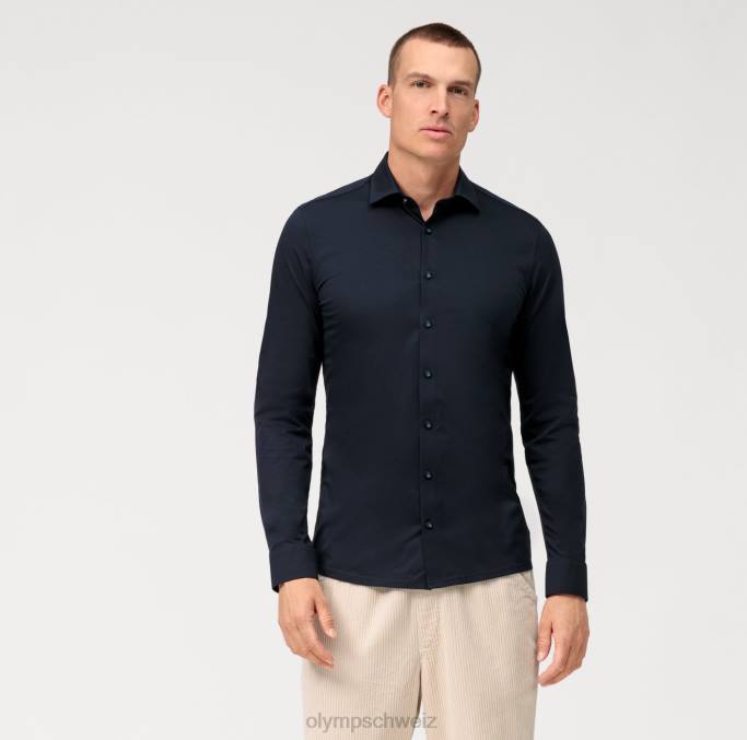 OLYMP NEIN. six 24/seven super slim, businesshemd, urban kent, marine LBD855 Kleidung
