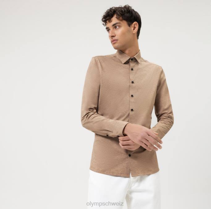 OLYMP NEIN. six 24/seven super slim, businesshemd, urban kent, natur LBD8174 Kleidung