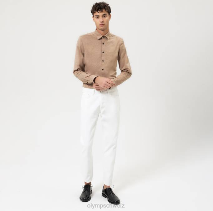 OLYMP NEIN. six 24/seven super slim, businesshemd, urban kent, natur LBD8174 Kleidung