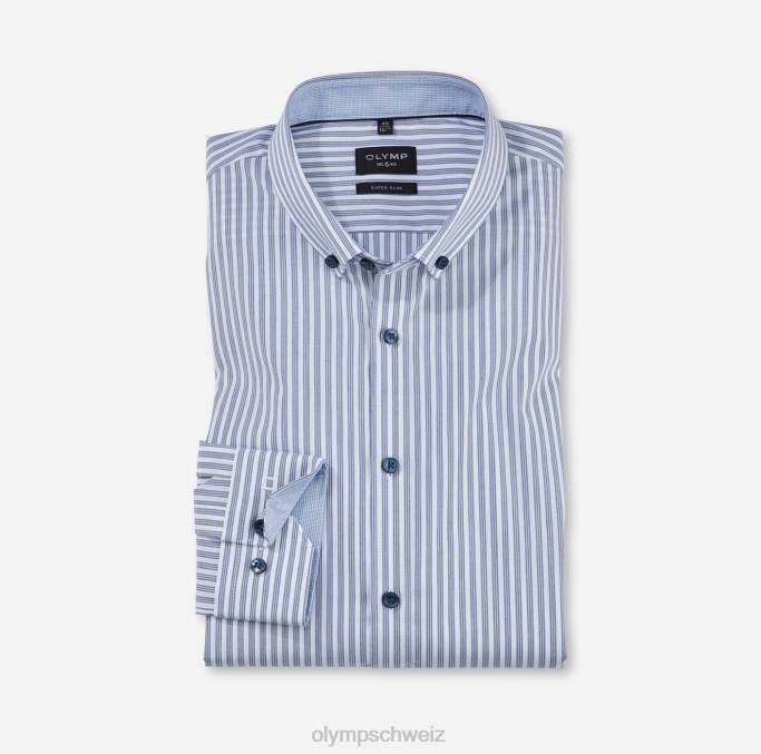 OLYMP NEIN. six super slim, Businesshemd, Button-Down, Marine LBD8158 Kleidung