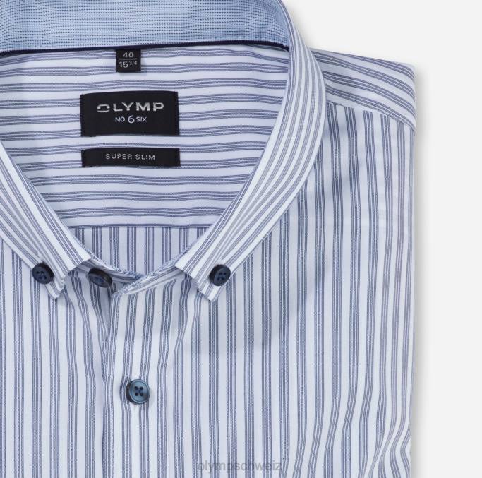 OLYMP NEIN. six super slim, Businesshemd, Button-Down, Marine LBD8158 Kleidung