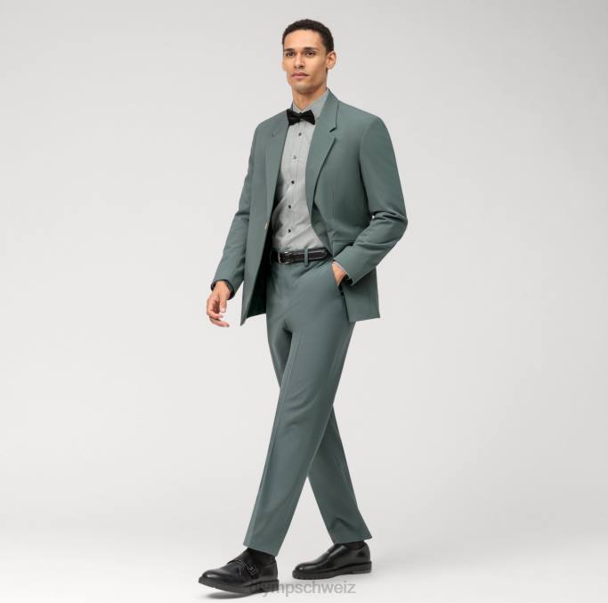 OLYMP NEIN. six super slim, Businesshemd, Langarm extra lang, modern kent, oliv LBD8291 Kleidung