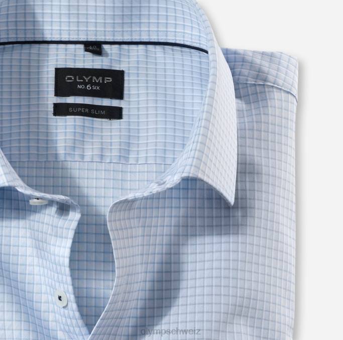 OLYMP NEIN. six super slim, businesshemd, modern kent, blau LBD8141 Kleidung