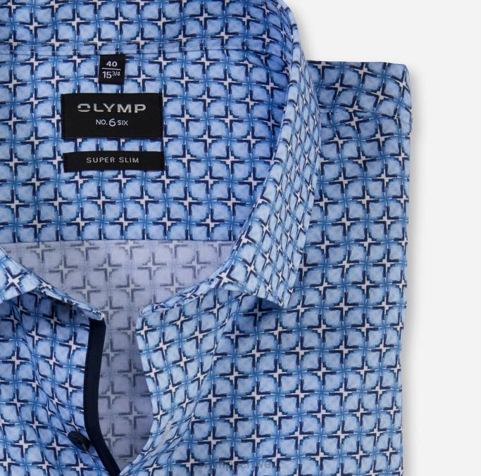 OLYMP NEIN. six super slim, businesshemd, modern kent, blau LBD815 Kleidung