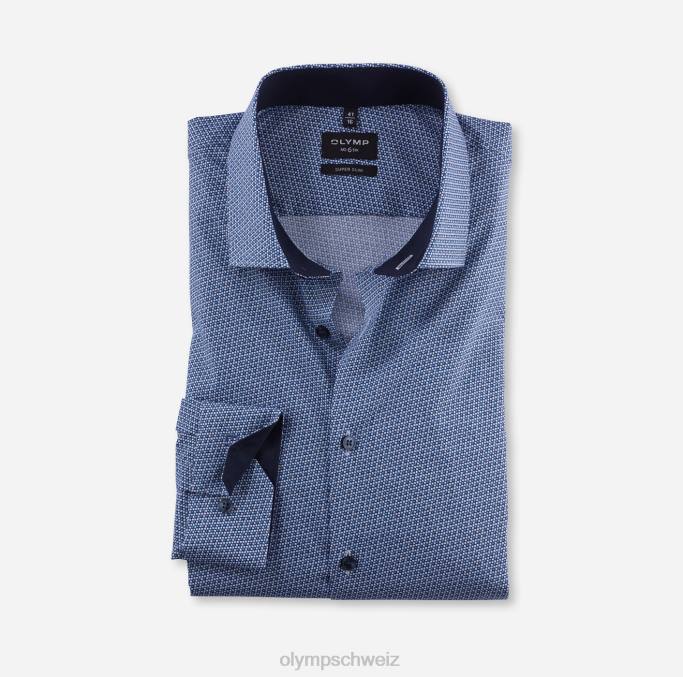 OLYMP NEIN. six super slim, businesshemd, modern kent, blau LBD894 Kleidung
