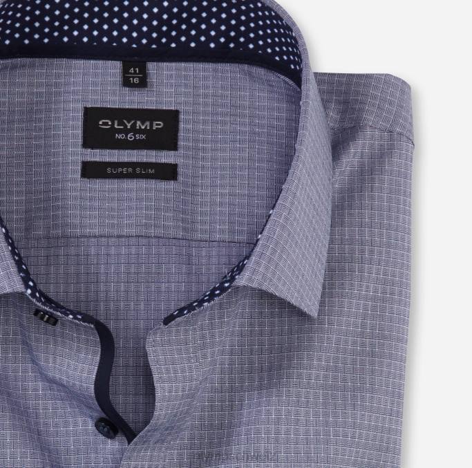 OLYMP NEIN. six super slim, businesshemd, modern kent, marine LBD8111 Kleidung