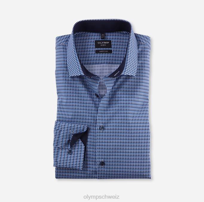 OLYMP NEIN. six super slim, businesshemd, modern kent, marine LBD860 Kleidung