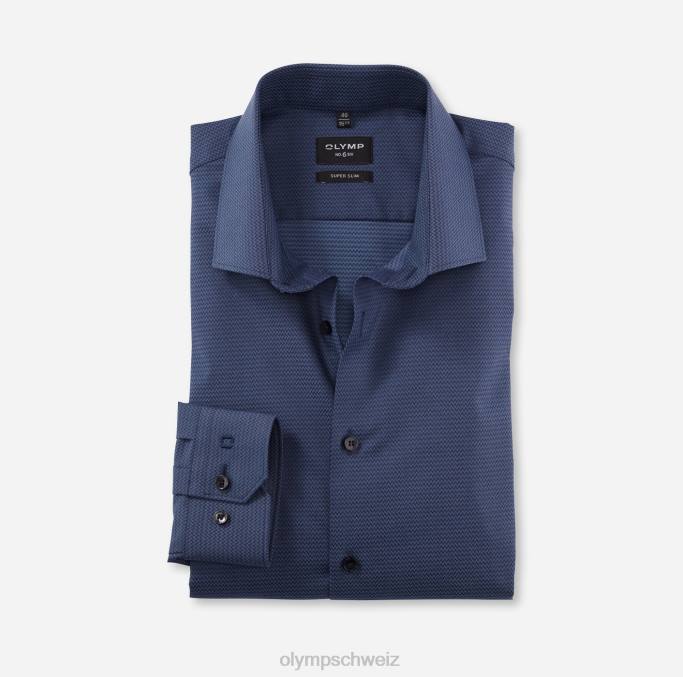OLYMP NEIN. six super slim, businesshemd, modern kent, marine LBD870 Kleidung