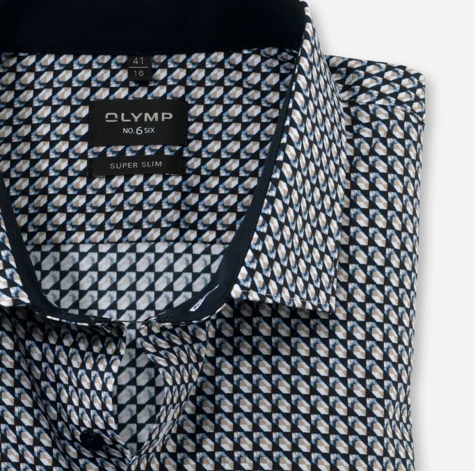 OLYMP NEIN. six super slim, businesshemd, modern kent, natur LBD8147 Kleidung