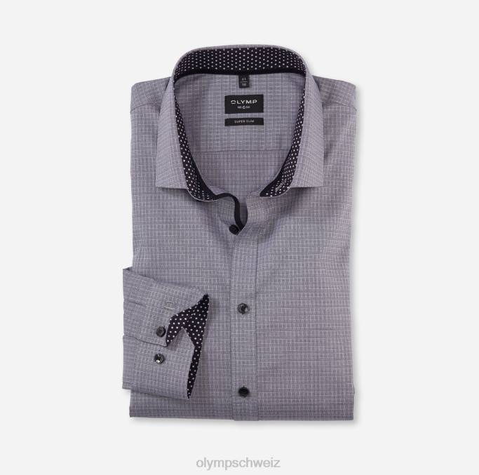 OLYMP NEIN. six super slim, businesshemd, modern kent, schwarz LBD8107 Kleidung