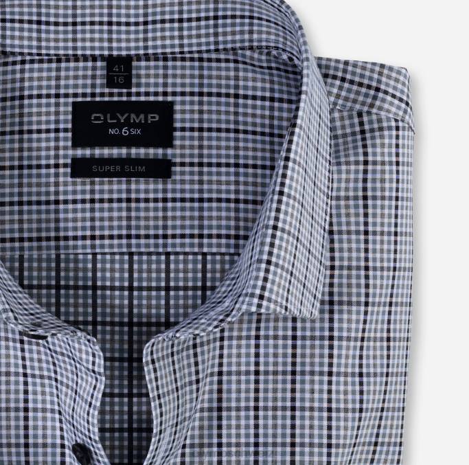 OLYMP NEIN. six super slim, businesshemd, modern kent, schwarz LBD8209 Kleidung