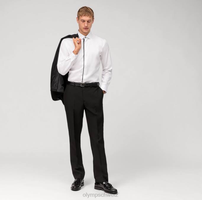 OLYMP NEIN. six super slim, businesshemd, modern kent, weiß LBD8186 Kleidung