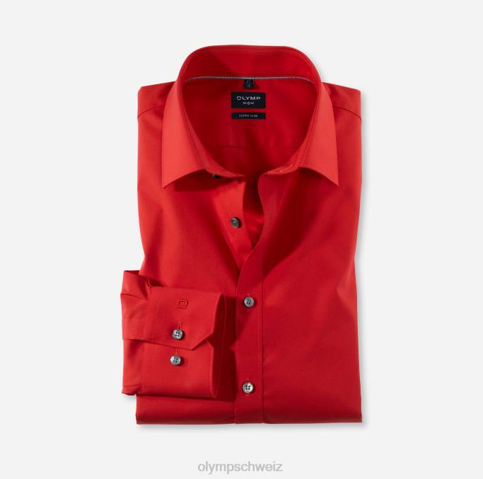 OLYMP NEIN. six super slim, businesshemd, urban kent, rot LBD8268 Kleidung