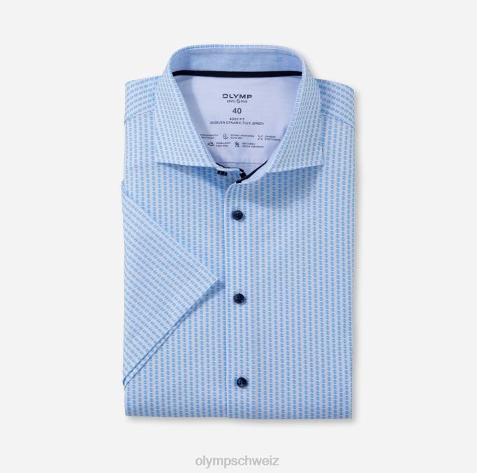 OLYMP Level Five 24/Seven Body Fit, Businesshemd, Kent, Blau LBD8365 Kleidung