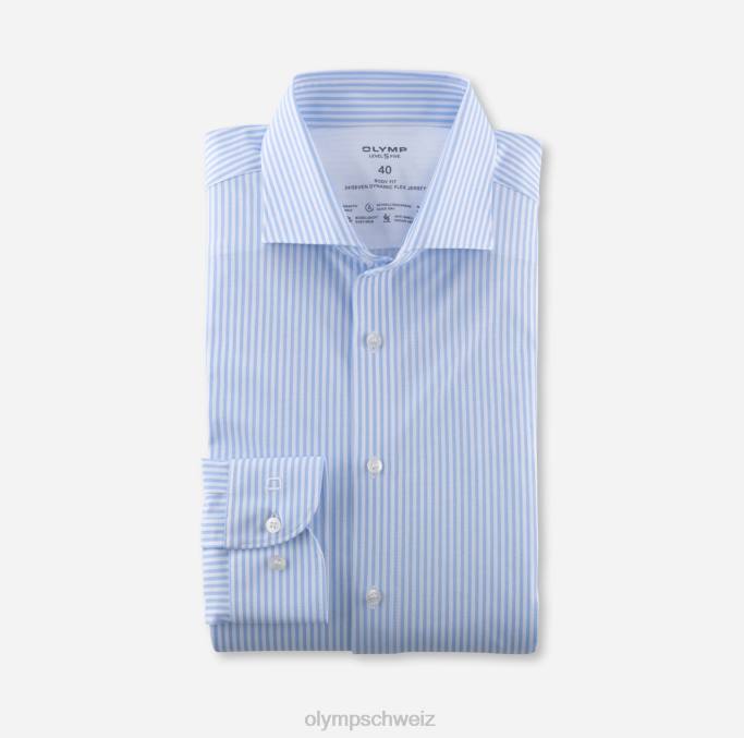OLYMP Level Five 24/Seven Body Fit, Businesshemd, Kent, Blau LBD8470 Kleidung