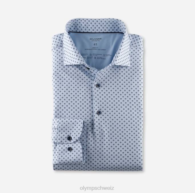 OLYMP Level Five 24/Seven Body Fit, Businesshemd, Kent, Blau LBD8500 Kleidung