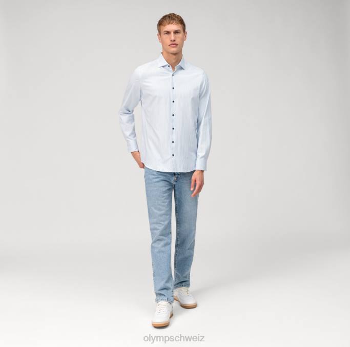 OLYMP Level Five 24/Seven Body Fit, Businesshemd, Kent, Blau LBD8552 Kleidung