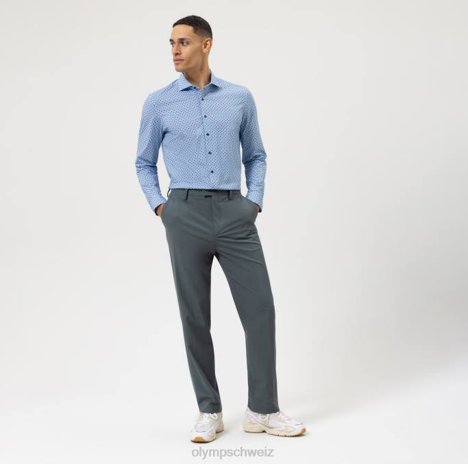 OLYMP Level Five 24/Seven Body Fit, Businesshemd, Kent, Blau LBD8613 Kleidung