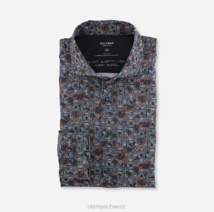 OLYMP Level Five 24/Seven Body Fit, Businesshemd, Kent, Granat LBD8820 Kleidung