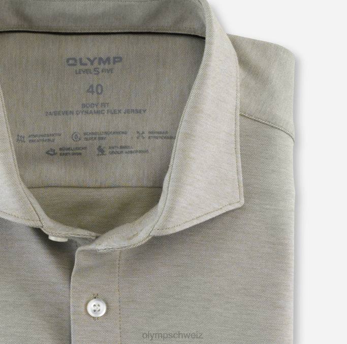 OLYMP Level Five 24/Seven Body Fit, Businesshemd, Kent, Khaki LBD8808 Kleidung