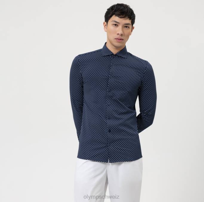 OLYMP Level Five 24/Seven Body Fit, Businesshemd, Kent, Marine LBD8483 Kleidung