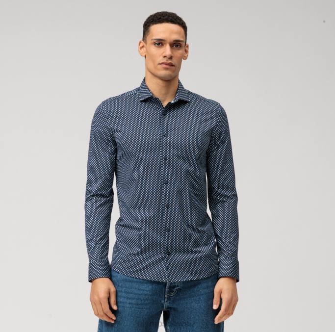 OLYMP Level Five 24/Seven Body Fit, Businesshemd, Kent, Marine LBD8527 Kleidung