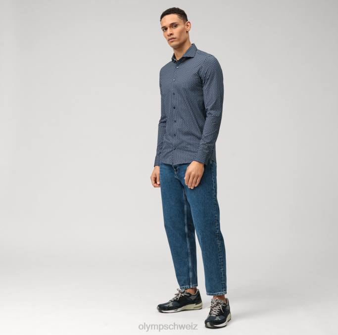 OLYMP Level Five 24/Seven Body Fit, Businesshemd, Kent, Marine LBD8527 Kleidung