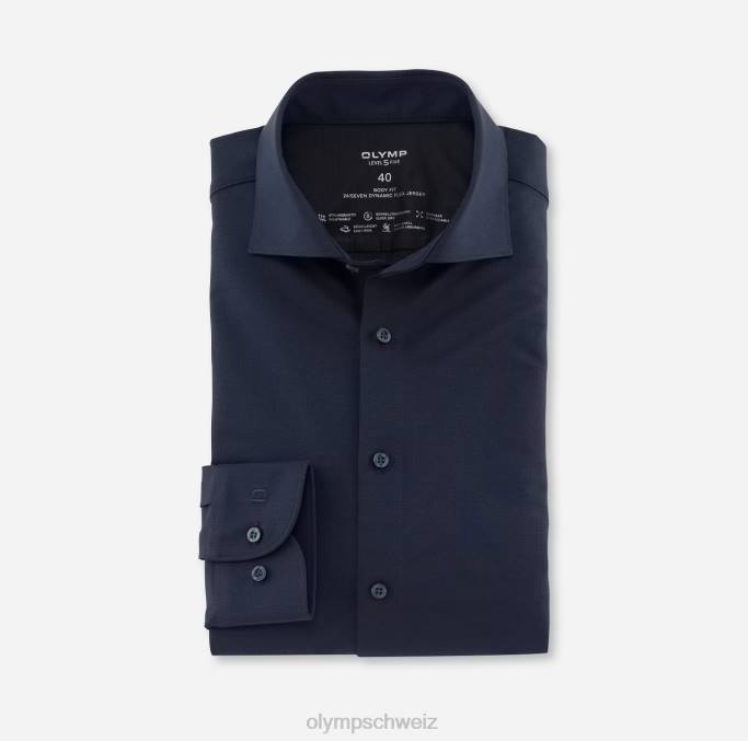 OLYMP Level Five 24/Seven Body Fit, Businesshemd, Kent, Marine LBD8804 Kleidung