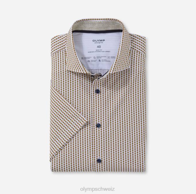 OLYMP Level Five 24/Seven Body Fit, Businesshemd, Kent, Messing LBD8352 Kleidung