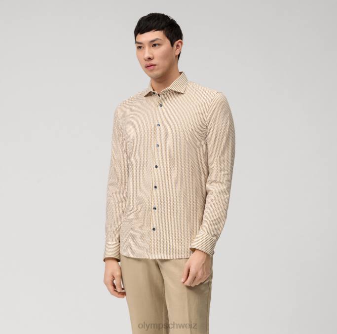 OLYMP Level Five 24/Seven Body Fit, Businesshemd, Kent, Messing LBD8673 Kleidung