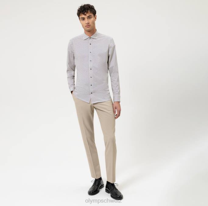 OLYMP Level Five 24/Seven Body Fit, Businesshemd, Kent, Natur LBD8773 Kleidung