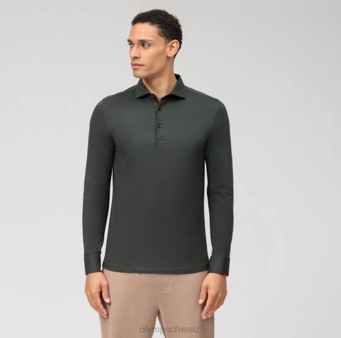OLYMP Level Five 24/Seven Body Fit, Businesshemd, Kent, Oliv LBD8451 Kleidung