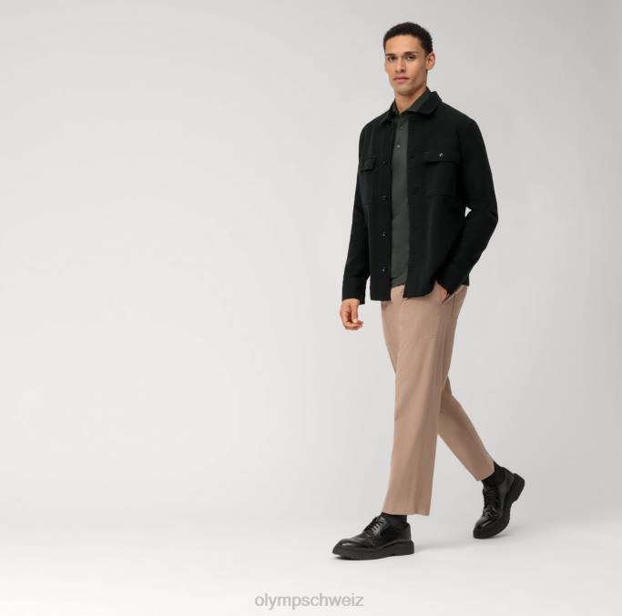 OLYMP Level Five 24/Seven Body Fit, Businesshemd, Kent, Oliv LBD8451 Kleidung