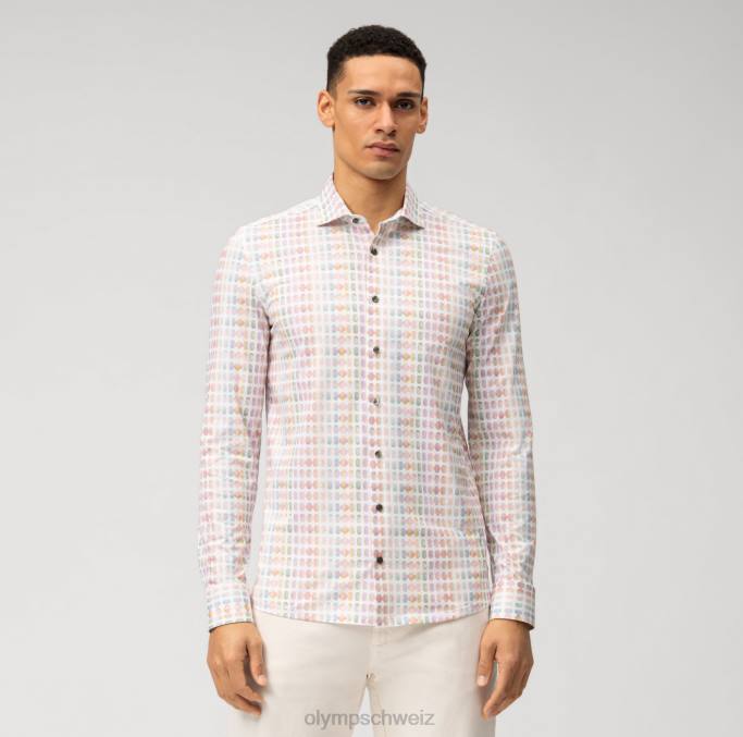 OLYMP Level Five 24/Seven Body Fit, Businesshemd, Kent, Pink LBD8681 Kleidung