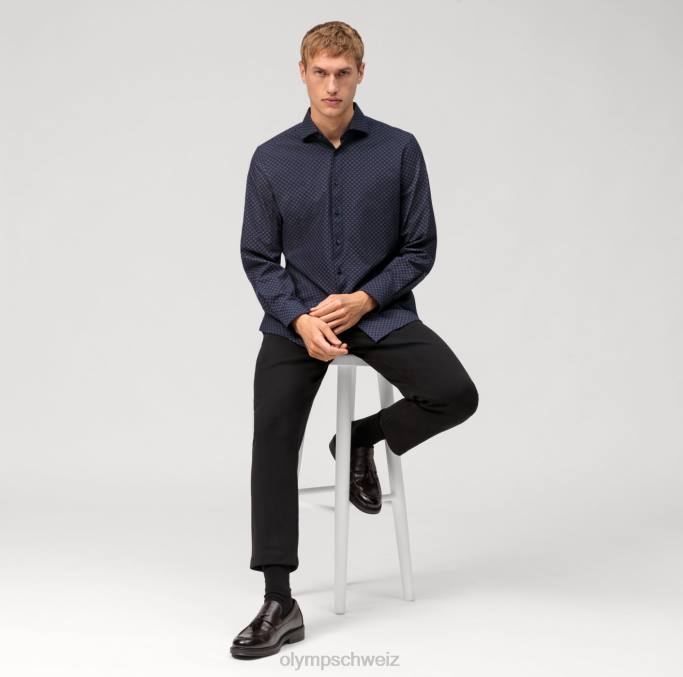 OLYMP Level Five 24/Seven Body Fit, Businesshemd, Kent, Rotbraun LBD8560 Kleidung