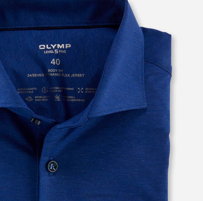 OLYMP Level Five 24/Seven Body Fit, Businesshemd, Kent, Royal LBD8631 Kleidung